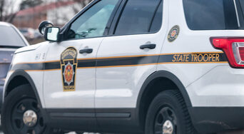pa state trooper at DUI checkpoint in Delaware county for St. Patrick’s Day 2024